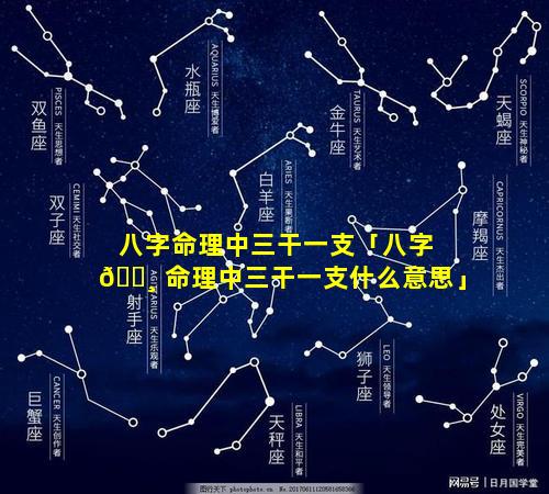 八字命理中三干一支「八字 🕸 命理中三干一支什么意思」